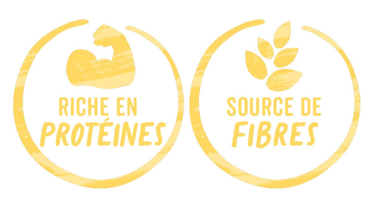 riche en proteines et source de fibres